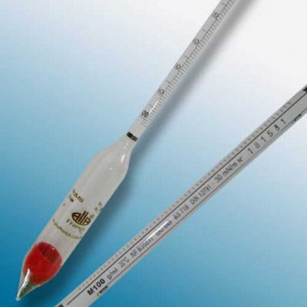 DENSIMETRE NORM. M100 ISO649-H 1500/1600 EN 2G/L 20°C - L.250MM
