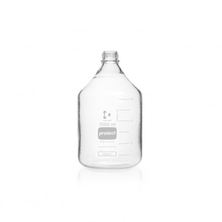 FLACON CLAIR 3,5L VERRE DURAN GL 45 AVEC REVETEMENT PU