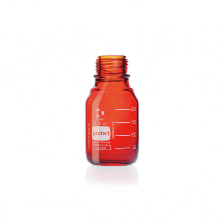 FLACON BRUN 250ML VERRE DURAN GL 45 SANS BOUCHON-P.10