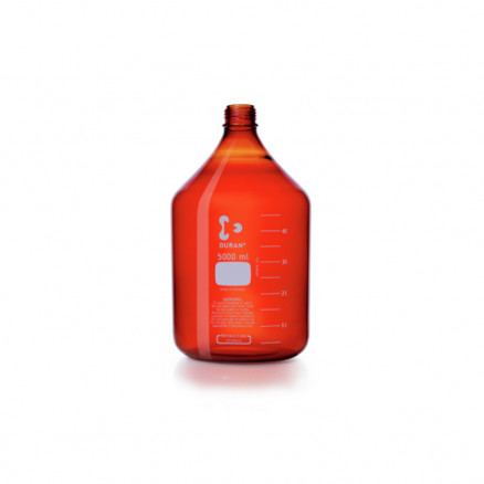 FLACON BRUN 5L VERRE DURAN GL 45 SANS BOUCHON