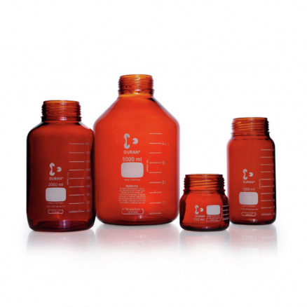 FLACON BRUN 3,5L VERRE DURAN GLS 80 SANS BOUCHON