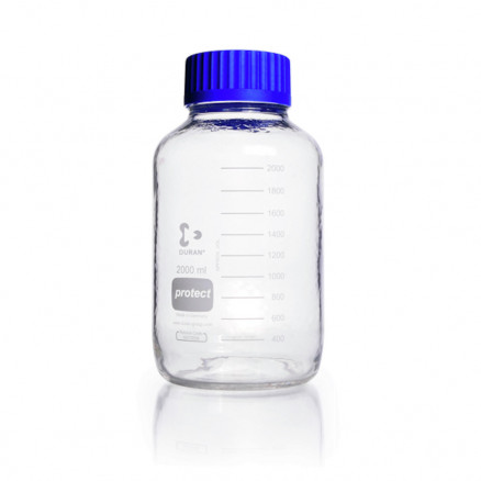 FLACON CLAIR 2L VERRE DURAN GL 80 AVEC REVETEMENT PU-X10
