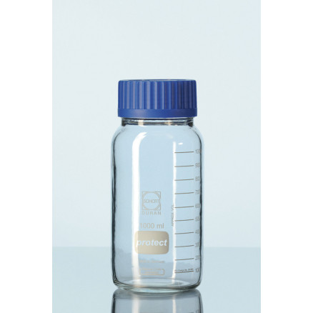 FLACON CLAIR 3,5L VERRE DURAN GL 80 AVEC REVETEMENT PU