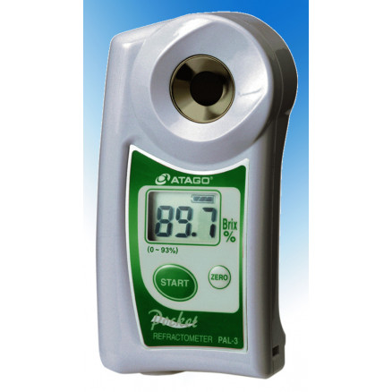 REFRACTOMETRE NUMERIQUE A MAIN PAL-3, BRIX 0,0 A 93,0%