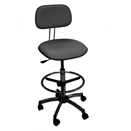 SIEGE DE LABORATOIRE ASSISE ET DOSSIER PVC + ROULETTES GINKO