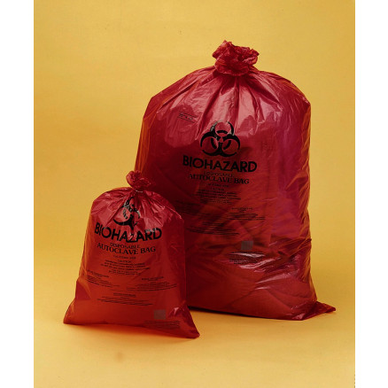 SACS AUTOCLAVABLES BIOHAZARD ORANGE D.790X970MM - PACK 200