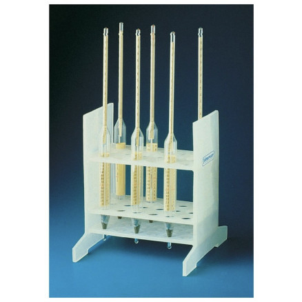PORTOIR EN PP BLANC POUR 18 HYGROMETRES / DENSIMETRES