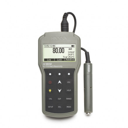 CONDUCTIMETRE PORTABLE HANNA HI98192 LIVRE EN MALETTE