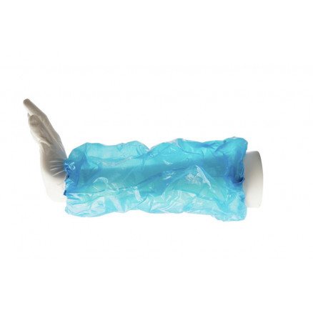 MANCHETTES POLYETHYLENE BLEU EP.20UM - PACK DE 100