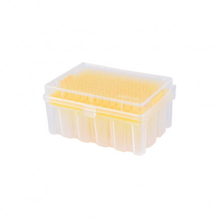 CONES EN PP JAUNE 1-200µL - PACK 10X96