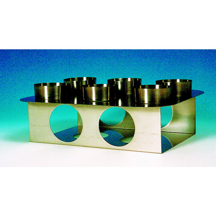 PORTOIR INOX 6 FLACONS D 60 MM MAXI OU 6 E.S. AVEC COUVERCLE