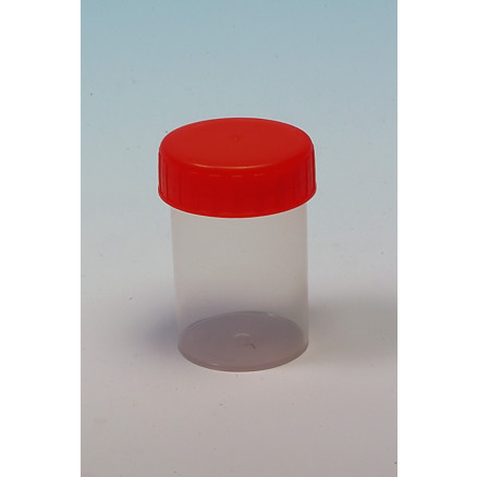 FLACON POLYPROPYLENE 60 ML A CAPE ROUGE ASEPTIQUE X 600