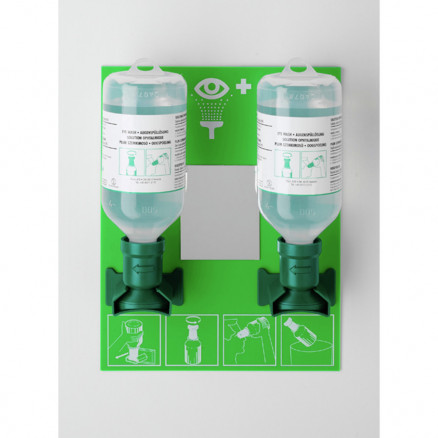 STATION DE LAVAGE OCCULAIRE AVEC 2 FLACONS 500ML NACL