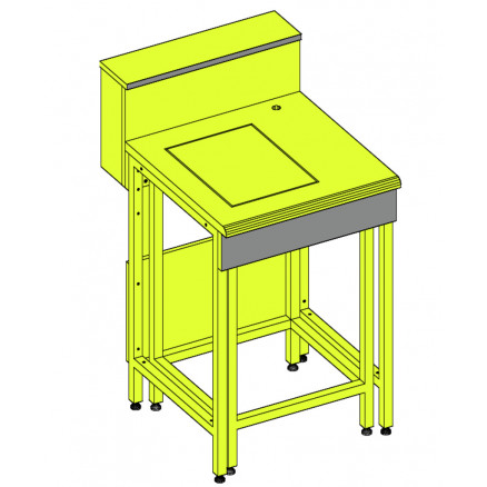 TABLE DE BALANCE AVEC DOSSERET L=600 PROF=750 MM H=900 MM