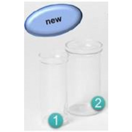 TUBE EN VERRE AVEC FRITTE 64ML/82ML - PACK DE 6