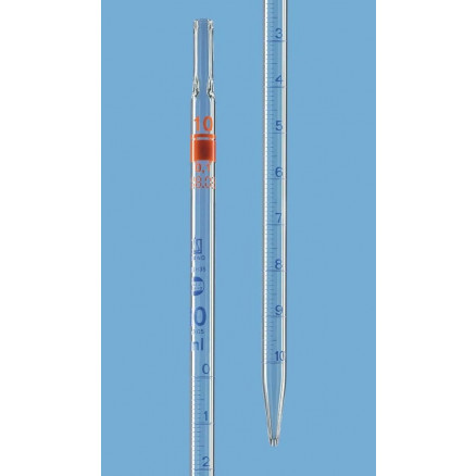 PIPETTE BLAUBRAND CL.AS ECOU -LEMENT PARTIEL 10ML EN 0,1