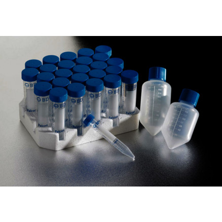 TUBE A FOND CONIQUE FALCON EN PP, 50ML (30X115MM) VRAC -X500
