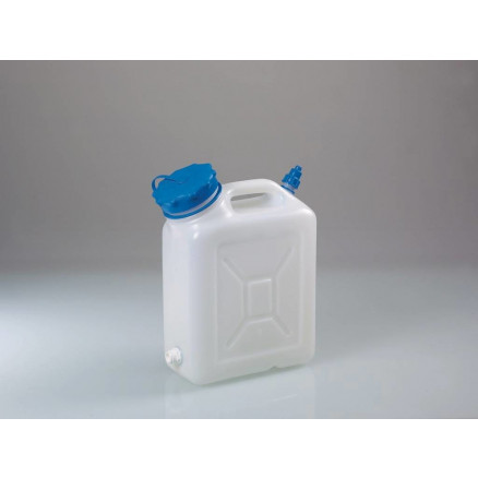 BIDON EN HDPE TRANSPARENT 10L L.O. TUBULURE FILETEE