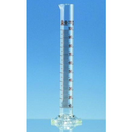 EPROUVETTE GRADUEE FORME HAUTE VERRE BORO CLASSE A 25ML - X2