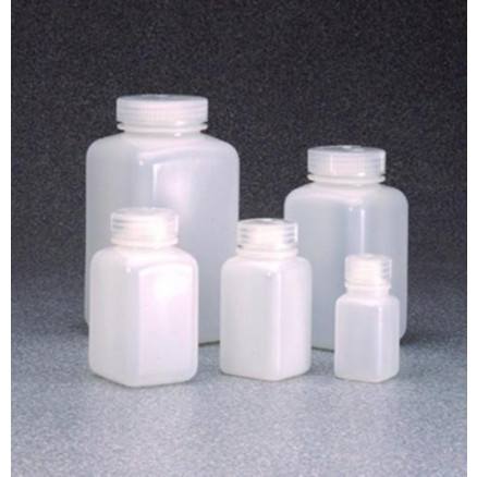 FLACON NALGENE CARRE COL LARGE HDPE 500ML - X12