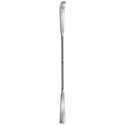 SPATULE DOUBLE INOX LONG.180MM