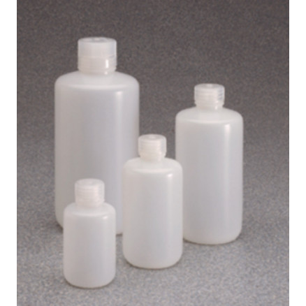 FLACON NALGENE ROND COL ETROIT HDPE BOUCHON PP 1000ML PACK X6
