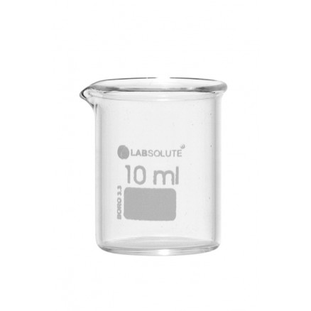 BECHER A BEC FORME BASSE VERRE BOROSILICATE GRADUE 10ML - X10