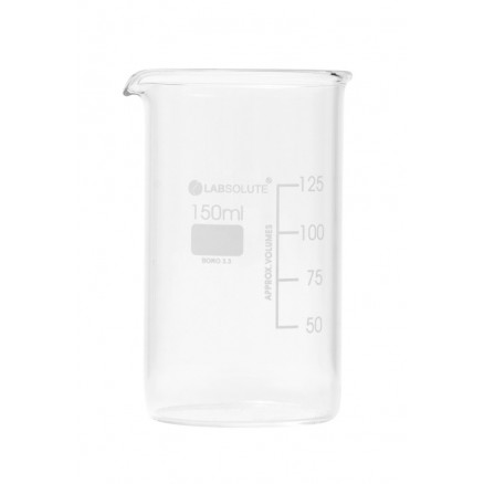 BECHER A BEC FORME HAUTE VERRE BOROSILICATE GRADUE 150ML X10