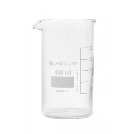 BECHER A BEC FORME HAUTE VERRE BOROSILICATE GRADUE 400ML X10