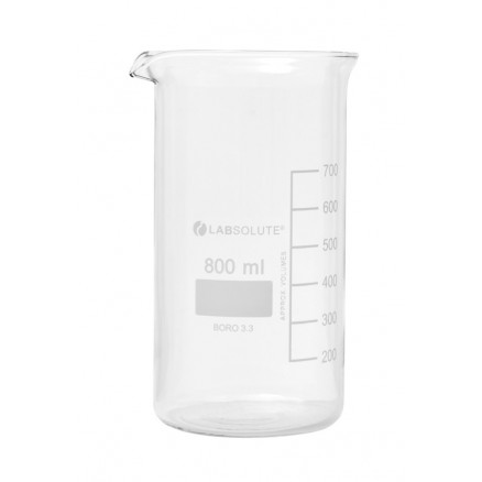 BECHER A BEC FORME HAUTE VERRE BOROSILICATE GRADUE 800ML X10