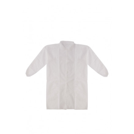 BLOUSE VISITEUR EN PP BLANC TAILLE UNIQUE - PACK DE 50