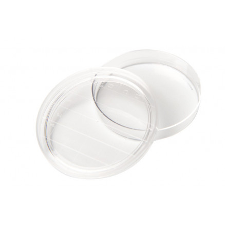 BOITE DE PETRI EN PS 3 ERGOTS STERILE + GRILLE D.55MM X1000