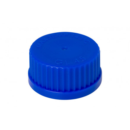 BOUCHON A VIS GL45 EN PP BLEU AVEC JOINT A LEVRE