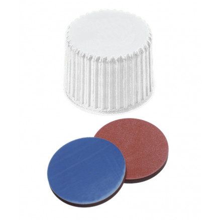 BOUCHON A VIS PP BLANC PLEIN DN20 BUTYLE/PTFE - X100