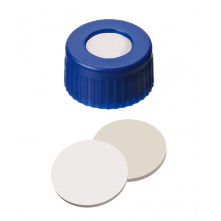 BOUCHON A VIS PP BLEU 1 TROU DN9 SILICONE/PTFE - X100