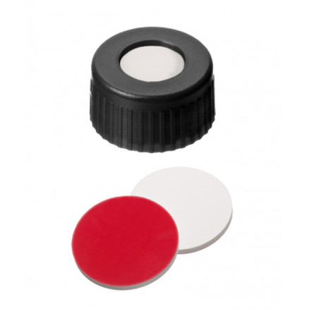 BOUCHON A VIS PP NOIR 1 TROU DN9 SILICONE/PTFE - X100
