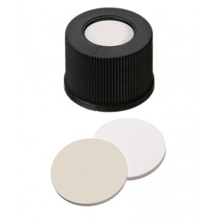 BOUCHON A VIS PP NOIR 1 TROU DN10 SILICONE/PTFE - X100
