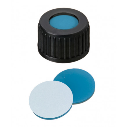 BOUCHON A VIS PP NOIR 1 TROU DN18 SILICONE/PTFE - X100