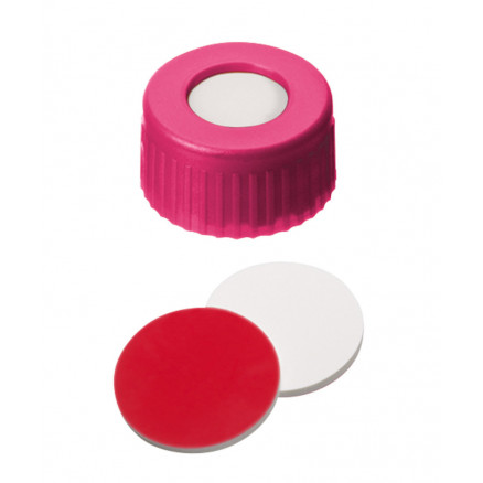 BOUCHON A VIS PP ROSE 1 TROU DN9 SEPTA SILICONE/PTFE - X100