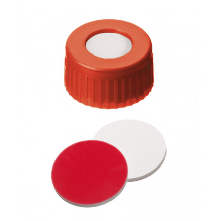 BOUCHON A VIS PP ROUGE 1 TROU DN9 SILICONE/PTFE - X100
