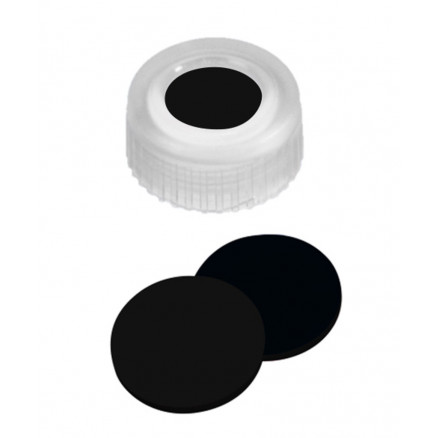 BOUCHON A VIS PP TRANSP.1 TROU DN9 VITON 1A - PACK DE 100