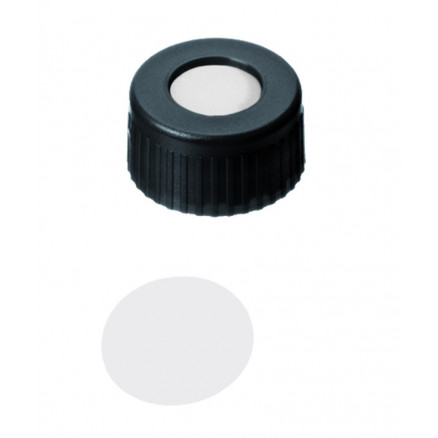 BOUCHON EN PP NOIR 1 TROU DN9 SEPTA PTFE VIERGE -X100