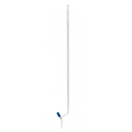 BURETTE EN VERRE ROB.LATERAL BROCHE PTFE 50ML EN 0,1ML