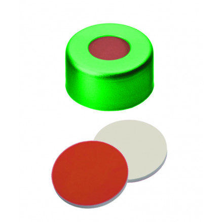 CAPSULE A SERTIR ALU VERT 1 TROU DN11 CAOUT./PTFE -X100