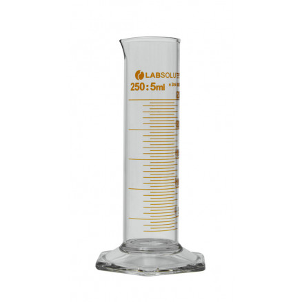 EPROUVETTE GRADUEE BRUN FORME BASSE EN VERRE BORO.CL.B 250ML