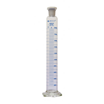 EPROUVETTE GRADUEE VERRE CL.A BOUCHON EN PP CN45/40 2L