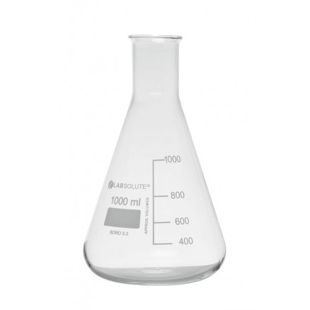 FIOLE CONIQUE A COL ETROIT GRADUEE CAP.1L - PACK DE 10