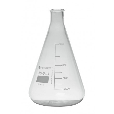 FIOLE CONIQUE A COL ETROIT GRADUEE CAP.5L - PACK DE 2