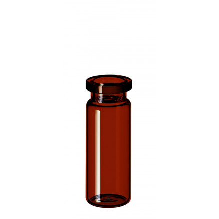 FLACON A SERTIR BRUN DN20 A FOND PLAT 10ML - X100