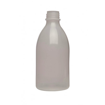 FLACON ROND COL ETROIT PEBD CLAIR GL25 250ML